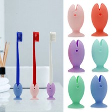 Standing Toothbrush Holder With Suction Cup Portable Tooth Brush Cap Cover  