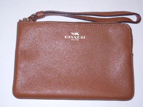 Coach Brown Leather Wristlet - Picture 5 of 6