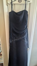 KASIA DEBUT II Spaghetti Strap Prom Formal Dress 14 Black White