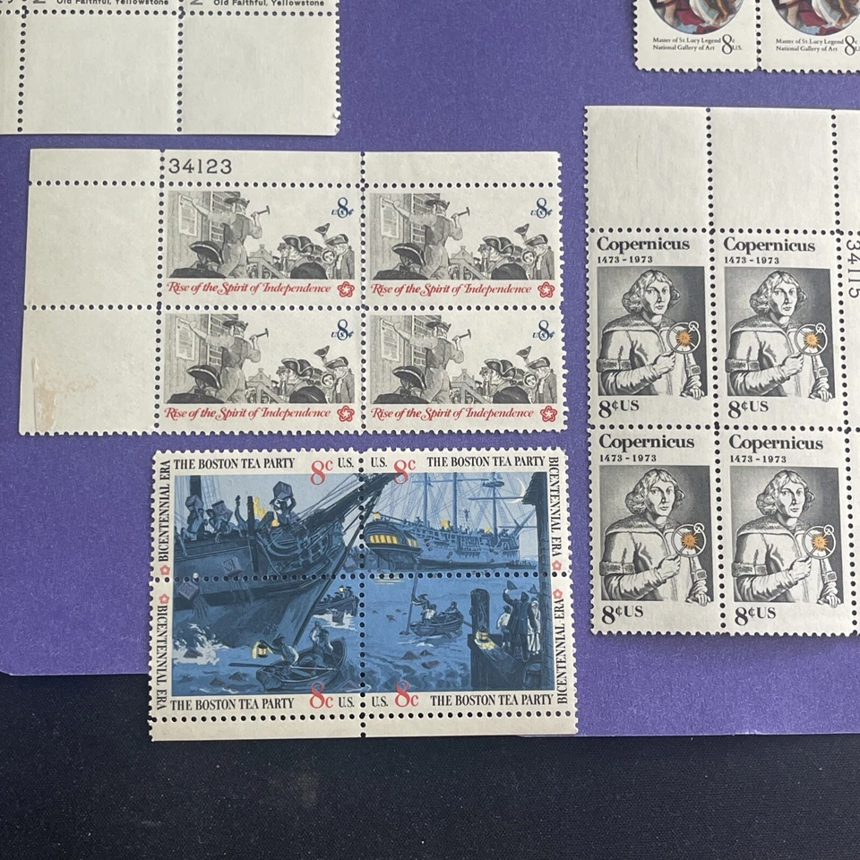 US 8Cent 1972-1973, 10 MNH Blocks Of 4, Original Glue, See Photos - Image 4 of 4