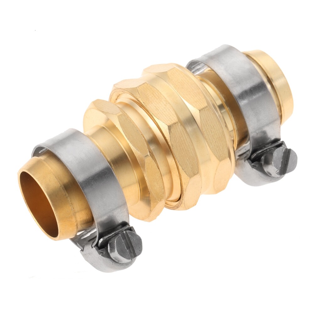 1/2" 5/8" 3/4" Solid Brass Garden Hose Connector Splicer Mender End