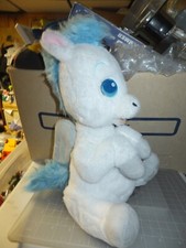 Disney Babies Hercules Pegasus Plush Stuffed Animal 11" White Horse Blue Hair