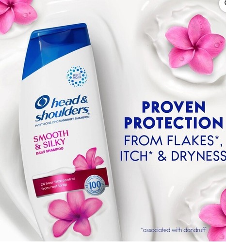 Head & Shoulders SMOOTH & SILKY Daily Anti-Dandruff Shampoo 24h Frizz Control - Picture 7 of 9