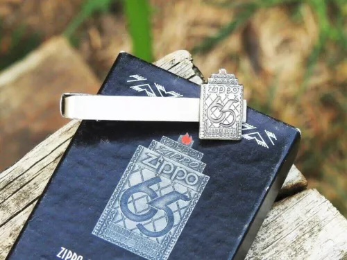 Zippo Lighter - 65th Anniversary Tie Bar - Limited Edition - Collectible - Tack
