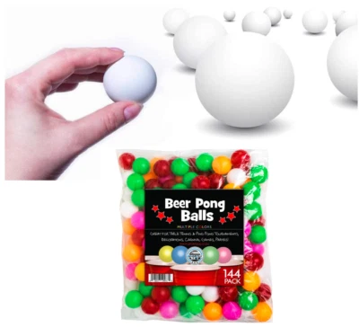 VIC_SPACE1 144 Ping Pong Balls Table Tennis Bulk Crafting Christmas Wholesale Beer Play US