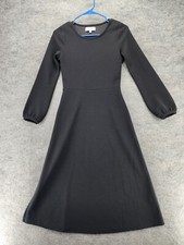 Madewell Texture Thread Dress Womens XXS Black