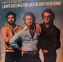 LP Larry Gatlin & The Gatlin Brothers Band Sure Feels Like Love NEAR MINT