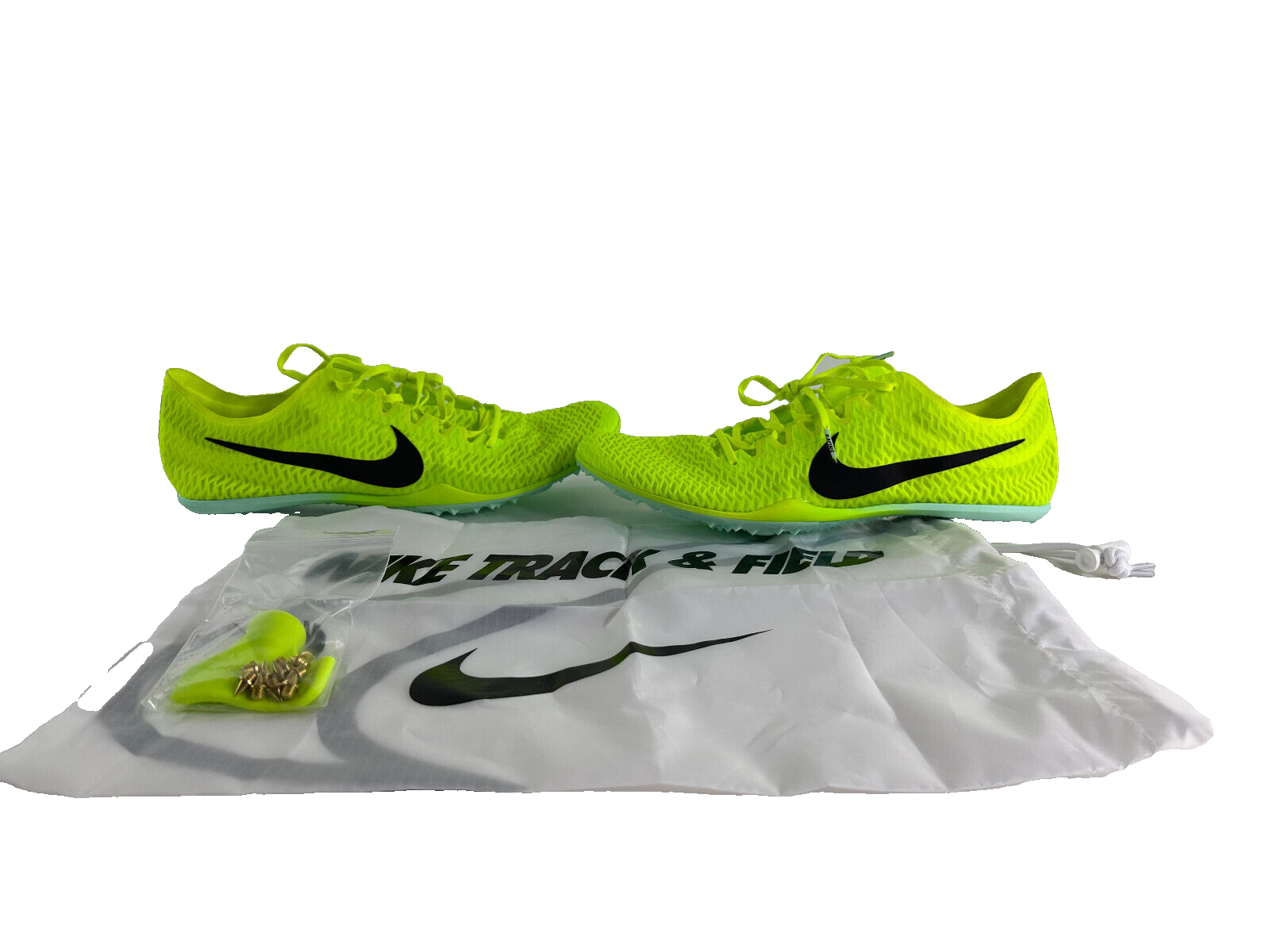 Nike Zoom Mamba V Track Field Spike Shoes Volt Yellow Mens Size 14
