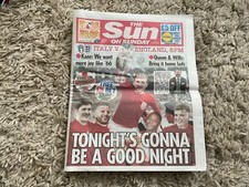 The Sun on Sunday. England Euro 2020. Rare!! July 2021. Final Preview.