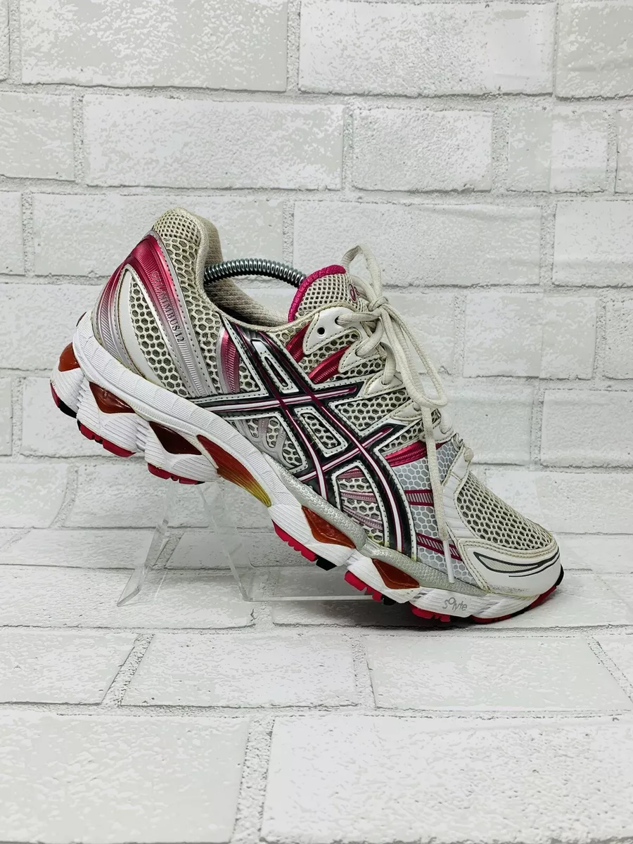 Asics Gel 12 Womens Sz 10 White Gray Pink Running Training Athletic Shoes | eBay