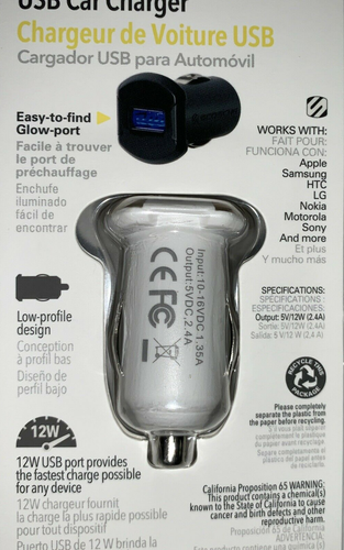 Scosche Revolt Single Port USB Car Charger - 12 Watt w/ Glow Port - Picture 4 of 6