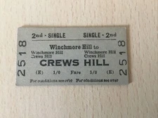 B,T,C,  Railway. Ticket;.  (  Winchmore Hill. To. Crewes Hill,  63,  ) A-6