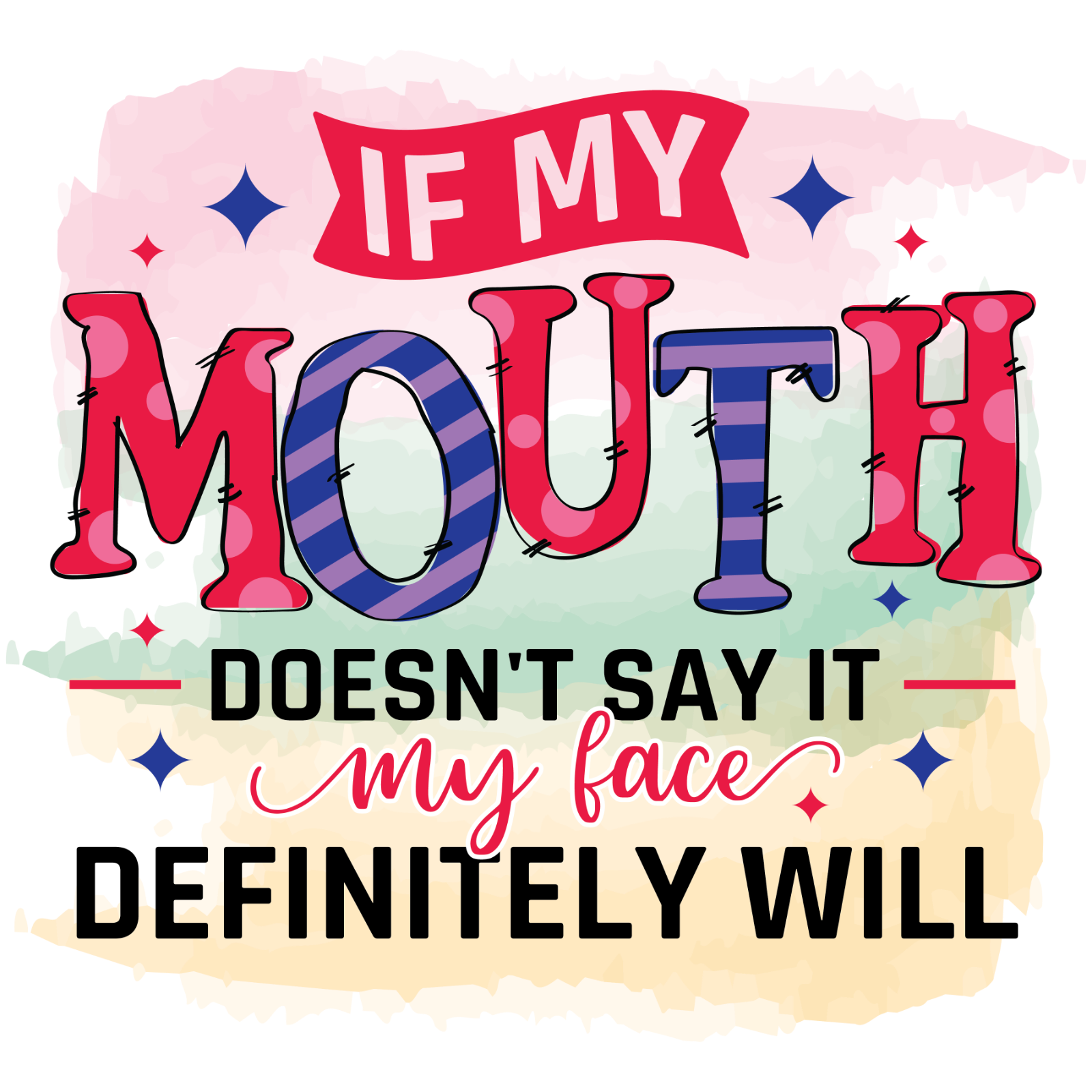 Mouth Say Funny Sublimation Print Design Ready To Press Heat Transfer | eBay