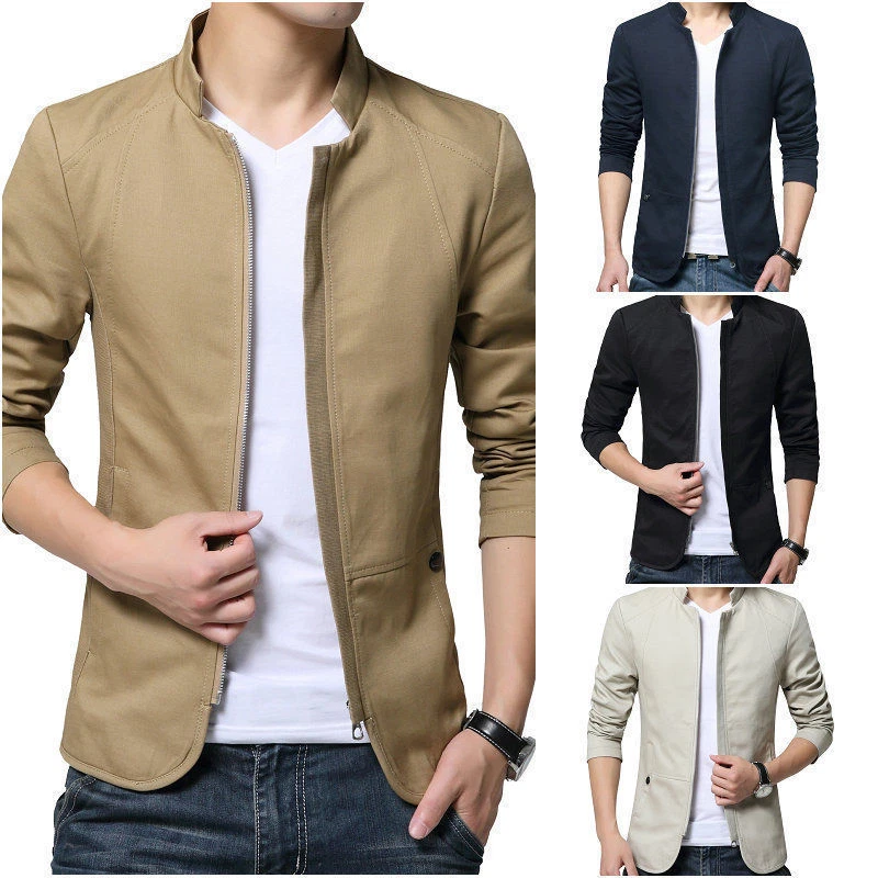 Hot Spring Men s jackets fashion casual jacket coats collar Slim