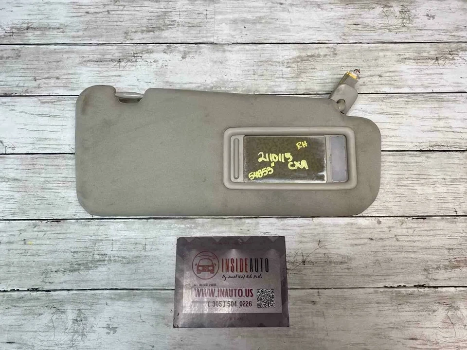 2019 MAZDA CX9 SUN VISOR RIGHT PASSENGER SIDE GRAY ASSY OEM RH - Image 2 of 4