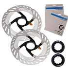 Pair Shimano GRX RT-CL800 160mm Center Lock Rotors - ICE Tech for Gravel/Road