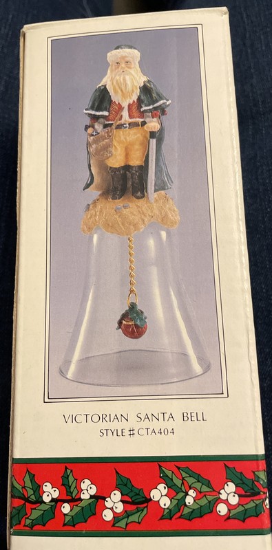 Novelino Christmas through the Ages Victorian Santa Bell Vintage 1992 NIB