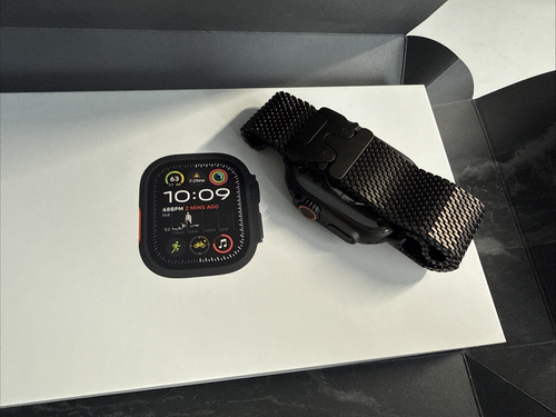 Apple Watch Ultra 2 49mm tytanowy czarny mediolańska pętla Apple Care + do 7/2026 - Zdjęcie 6 z 16