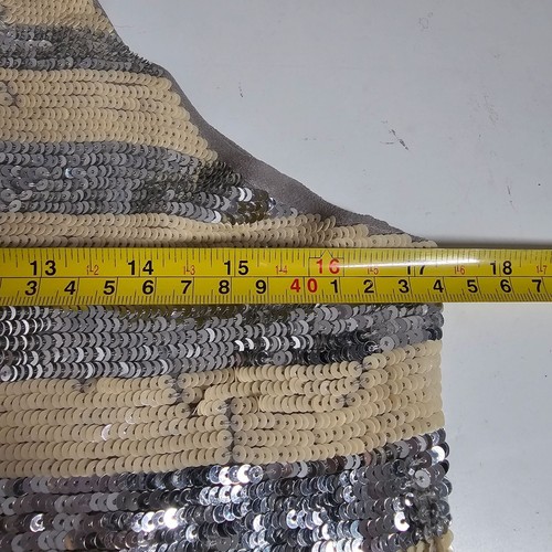 Haute Hippie Silk Sequin Striped Racerback Tank Top Scoop Neck Women's Large - Picture 20 of 24