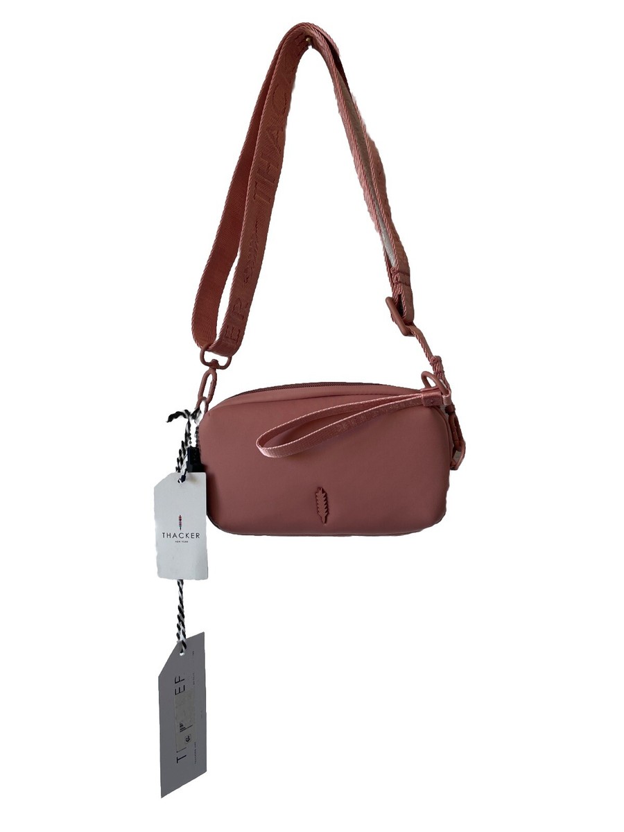 THACKER Ronnie neoprene double zip top small crossbody bag