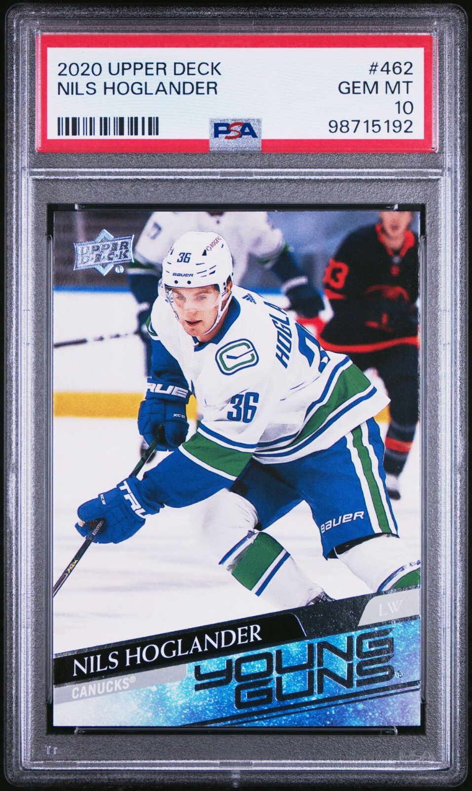 2020 UPPER DECK 462 NILS HOGLANDER RC Rookie YG Young Guns PSA 10 192