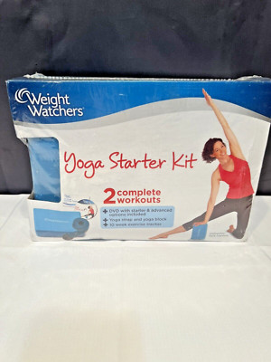 Weight Watchers Yoga Starter Kit 2 Complete Workouts w/ DVD Yoga Strap Block NEW