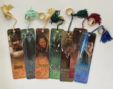 Rare 2001 Lord of the Rings Bookmark with Tassel and Inscribed Ring You Choose