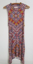 Anthropologie Maeve Womens Sz S Dress Mock Neck Sleeveless Aztec Print Pockets