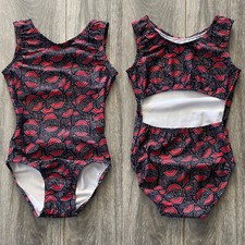 NEW Custom The Ohio University OSU Buckeyes Open Back Gymnastics Leotard