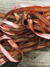 7 yards Chanel Holidays red Gold Ribbon 1 inche