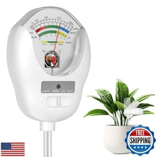 4-in-1 Soil Test Kit, Soil Moisture Meter, pH Meter, Light and Nutrient Teste