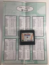 Sega Game Gear The Majors Pro Baseball Game With Players Chart