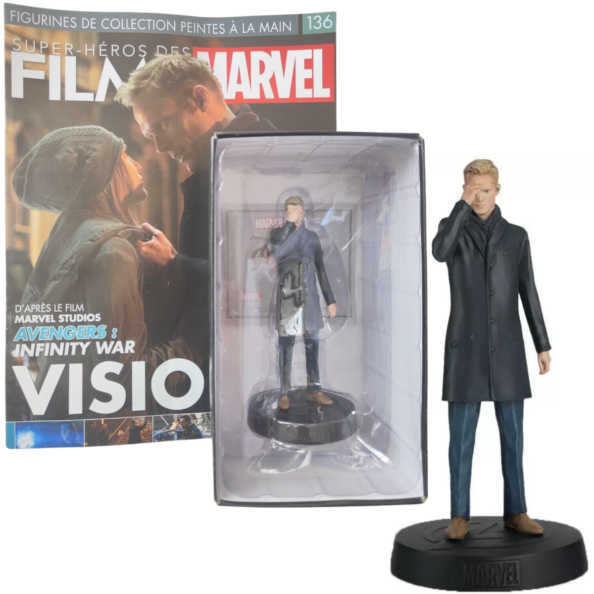 Figurine Marvel Vision Eaglemoss N°136 - 13 Cm, Résine Métallique, Neuve