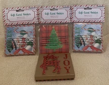 4 Pc Regent Products Corp CHRISTMAS GIFT CARD HOLDER Boxes 4x4 - NEW