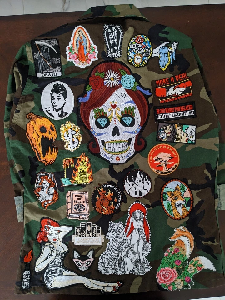 Death Tarot Card Grim Reaper Patch Goth Punk Embroidered Iron On Patch 2.5x3.5" - Image 3 of 4