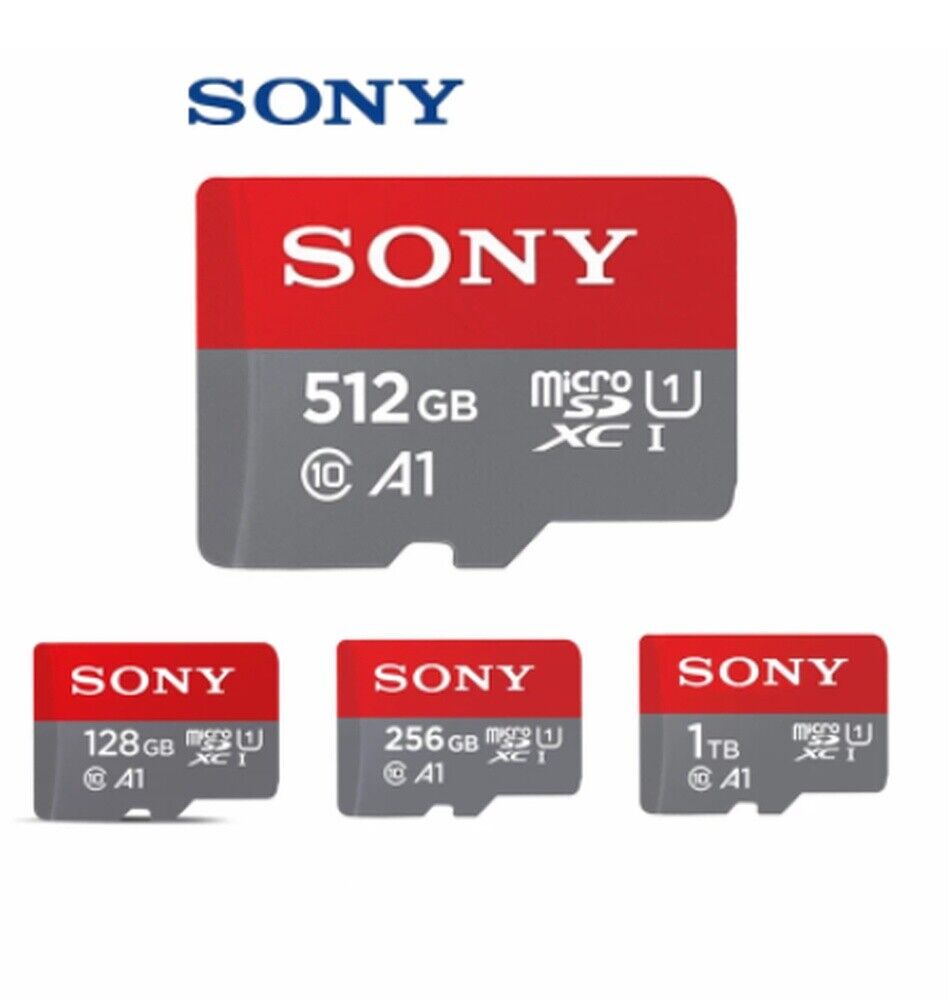 Sony Micro SD Karte 32GB 64GB 128GB 256GB 512GB 1TB A1 U1 Class 10 Speicherkarte