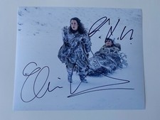 ELLIE KENDRICK & ISAAC HEMPSTEAD-WRIGHT In-Person Signed Autograph 20x25 GOT