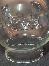 FORD "SCRIPT" EMBOSSED HAND BLOWN GUMBALL MACHINE GLOBE-$25 OFF!  NOW $65!
