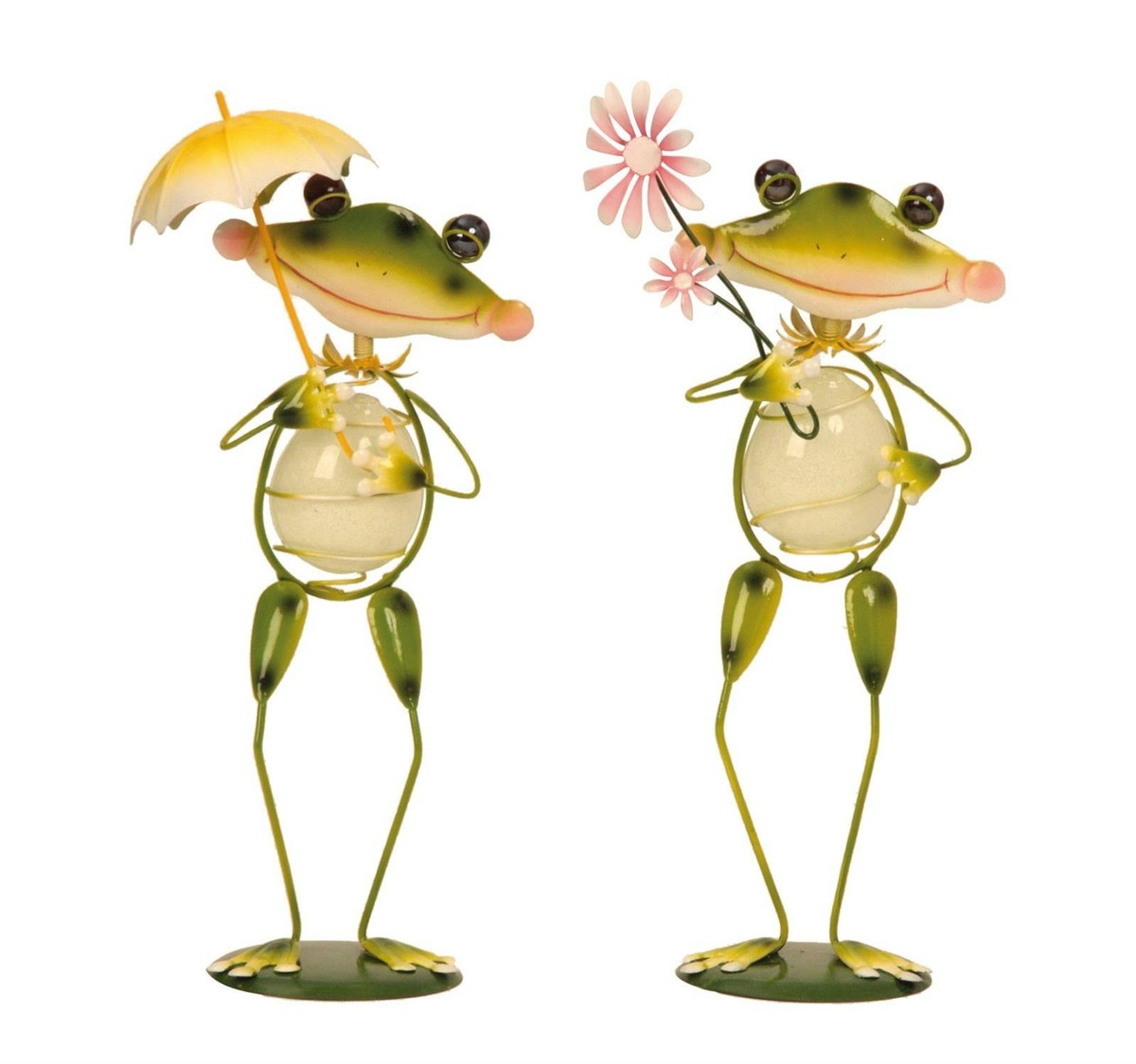 YGCHEN 12 Stück Leuchtende Mini-Frosch Figuren – Aus Harz, Für Garten, Deko, Nachtleuchtend (grün)
