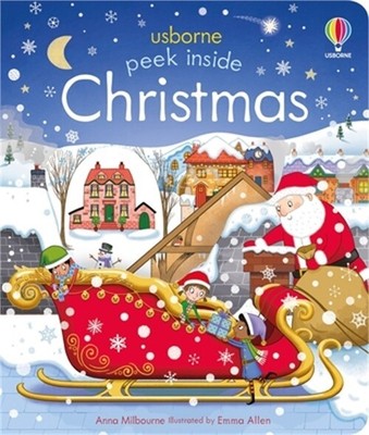Peek Inside Christmas: A Christmas Holiday Book for Kids (Board Book)