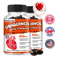 COQ 10 Coenzyme Q-10 400mg Heart Health Support, Increase Energy & Stamina