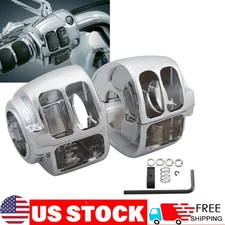 Chrome Handlebar Control Switch Housing Cover For Harley Road King Classic 98-13