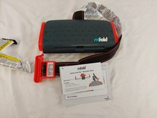 MIFOLD Grab  Go Booster Portable Compact Car Child Seat Slate Grey Red