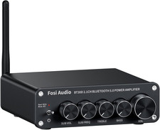 Bluetooth 5.0 Stereo Audio Receiver Amplifier 2.1 Channel Mini Hi-Fi Class D 50