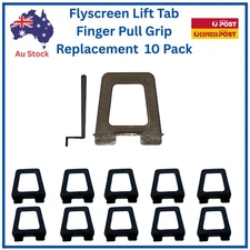 Flyscreen Tab Lift Finger Pull Grip Replacement - 10 Pack | Suits 25mm Frames