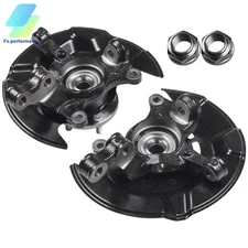 Front Steering Knuckle & Wheel Bearing Hub Assembly Pair 2 for Toyota Corolla