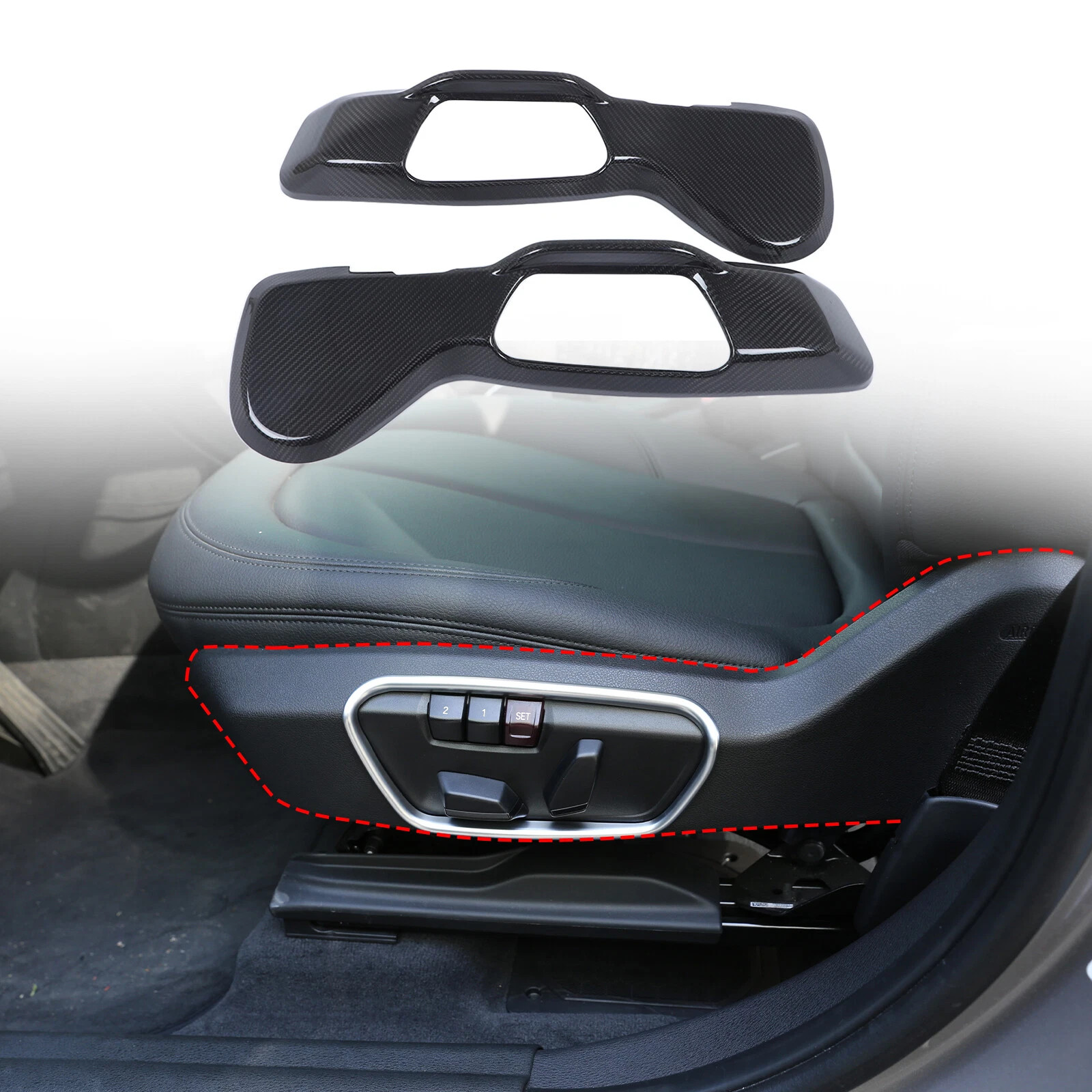 Dry Carbon Fiber Seat Side Panel Cover Trim For Toyota GR Supra A90 A91 2020-25