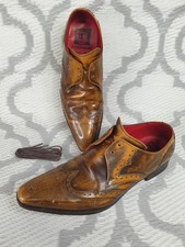Jeffery West Dandy In The Underworld Mens Leather Brogue Shoes UK Size 8 Vintage