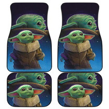 Baby Yoda Car Floor Mats The Mandalorian Cartoon Car Floor Mat Perfect Gift.