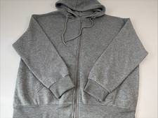 SHEIN Lightweight Women's Full Zip Hoodie Sweatshirt Light Gray Size Large
